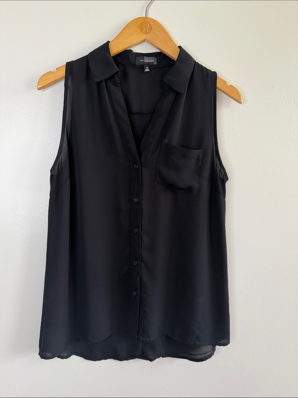 The Limited XS Sleeveless Button-Front Shirt Blouse